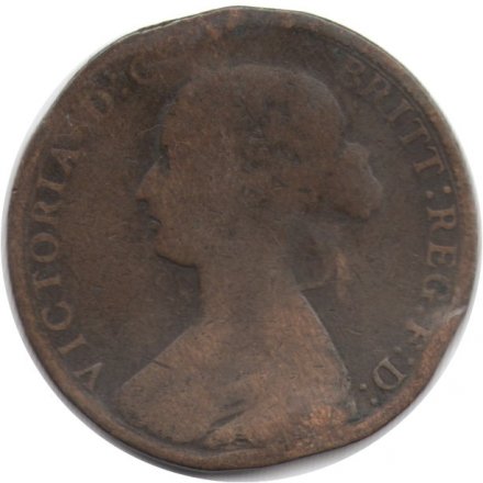 Великобритания 1/2 пенни 1862 год