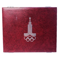Футляр для набора из 28 серебряных монет СССР «Олимпиада 1980»