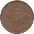 Финляндия 5 пенни 1938 год