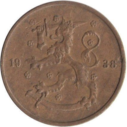 Финляндия 5 пенни 1938 год