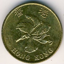 Гонконг 10 центов 1995 год - Баугиния