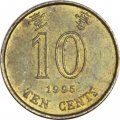 Гонконг 10 центов 1995 год - Баугиния