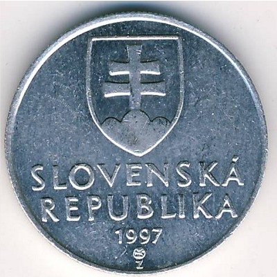 Словакия 20 гелеров 1997 год