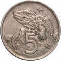 Новая Зеландия 5 центов 1972 год - Гаттерия