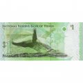 Тонга 1 паанга 2008 год - Король Георг Тупоу V. Горбатый кит UNC