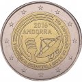 Андорра 2 евро 2016 год - 25-летие радио- и телевещания в Андорре