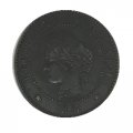 Франция 2 сантима 1877 год