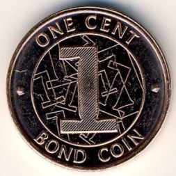 Монета Зимбабве 1 цент 2014 год - Резервный банк Зимбабве