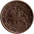 Литва 1 евроцент 2017 год - Конный воин