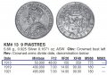 Кипр 9 пиастров 1913 год - Георг V (редкий год)