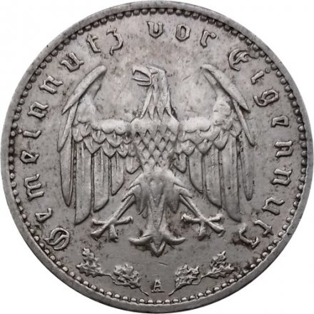 Третий Рейх 1 рейхсмарка 1936 год (A)