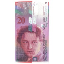 Швейцария 20 франков 2014 год  - UNC