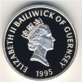 Гернси 1 фунт 1995 год - Королева Елизавета - Королева Мать