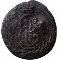 Полушка 1768 год КМ, сибирская монета Екатерина II (1762 - 1796) - VF-