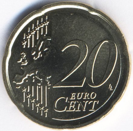 Германия 20 евроцентов 2014 год (A)