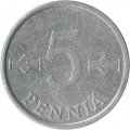 Финляндия 5 пенни 1988 год