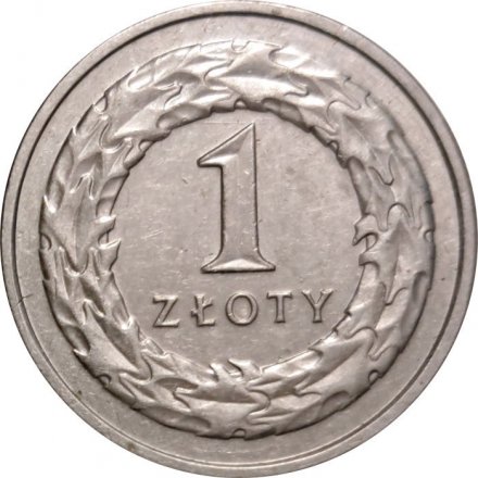 Польша 1 злотый 2015 год