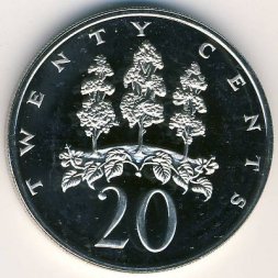 Ямайка 20 центов 1976 год