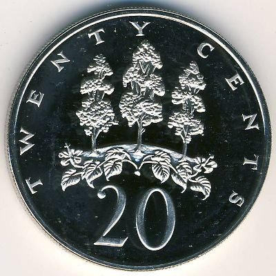 Ямайка 20 центов 1976 год