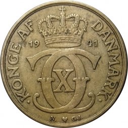Дания 1 крона 1941 год