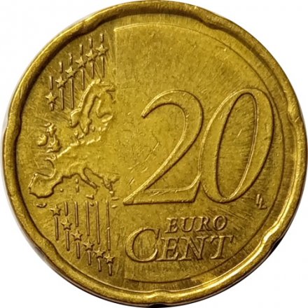 Германия 20 евроцентов 2008 год (F)