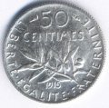 Франция 50 сантимов 1915 год