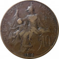 Франция 10 сантимов 1914 год