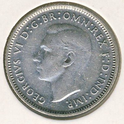 Австралия 6 пенсов 1945 год