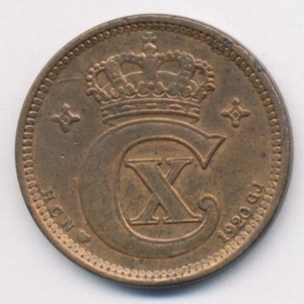 Дания 5 эре 1920 год