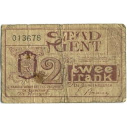 Бельгия (Гент) 2 франка 1916 - G