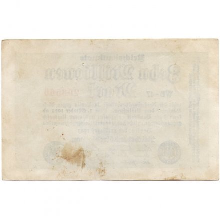 Германия (Веймарская Республика) 10000000 (10 миллионов) марок 1923 год - след от степлера - VF