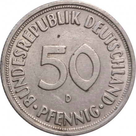 ФРГ 50 пфеннигов 1950 год (D)
