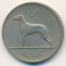 Ирландия 6 пенсов 1966 год
