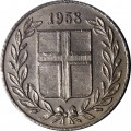 Исландия 25 эйре 1958 год