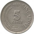 Сингапур 5 центов 1971 год
