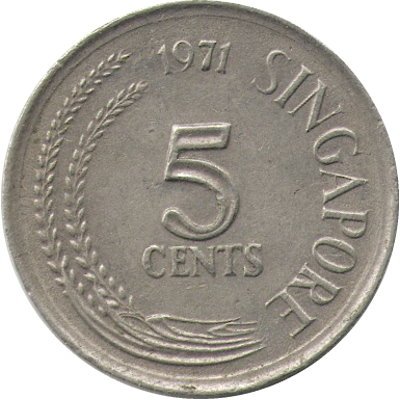 Сингапур 5 центов 1971 год