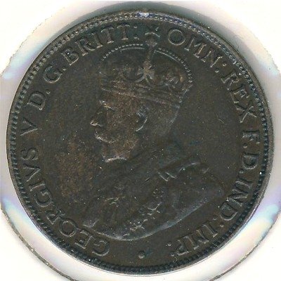 Австралия 1/2 пенни 1918 год - Король Георг V