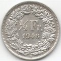Швейцария 1/2 франка 1948 год
