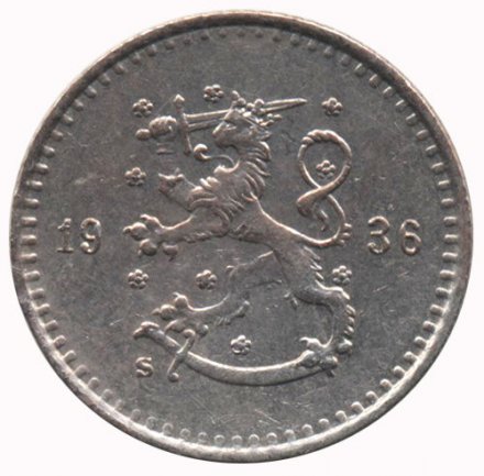 Финляндия 25 пенни 1936 год - Герб