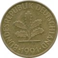 ФРГ 10 пфеннигов 1991 год - A