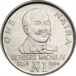 Нигерия 1 найра 1991 год - Герберт Маколей