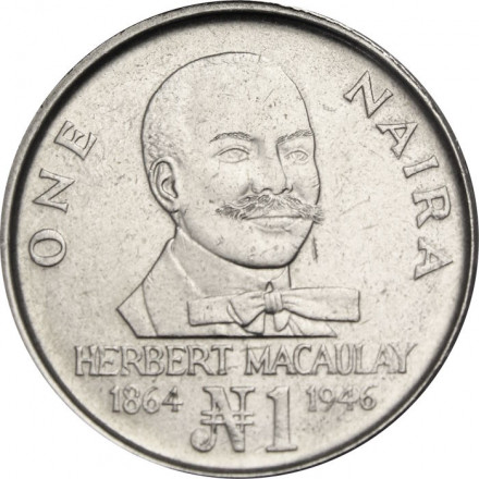 Нигерия 1 найра 1991 год - Герберт Маколей
