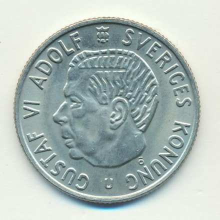 Швеция 2 кроны 1970 год - Король Густав VI Адольф