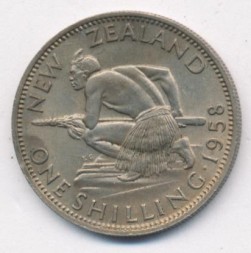 Новая Зеландия 1 шиллинг 1958 год