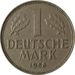 ФРГ 1 марка 1958 год (G)