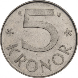 Швеция 5 крон 1982 год - Король Карл XVI Густав