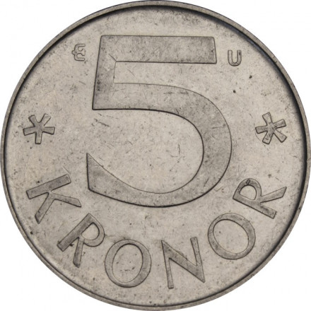 Швеция 5 крон 1982 год - Король Карл XVI Густав
