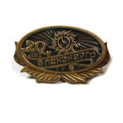 Значок 20 лет в Ленэнерго (на цанге)