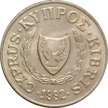 Кипр 2 цента 1992 год