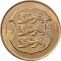 Эстония 5 крон 1994 год - 75 лет Национальному банку Эстонии UNC